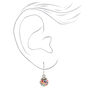 Silver 1&#39;&#39; Holographic Shaker Drop Earrings - 3 Pair,