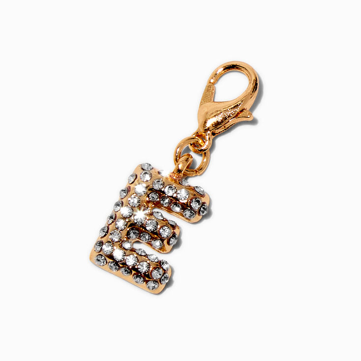 T H E M E x Claire&#39;s Gold-tone E Initial Charm,