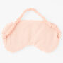 Coral Gingham Plush Sleeping Mask,