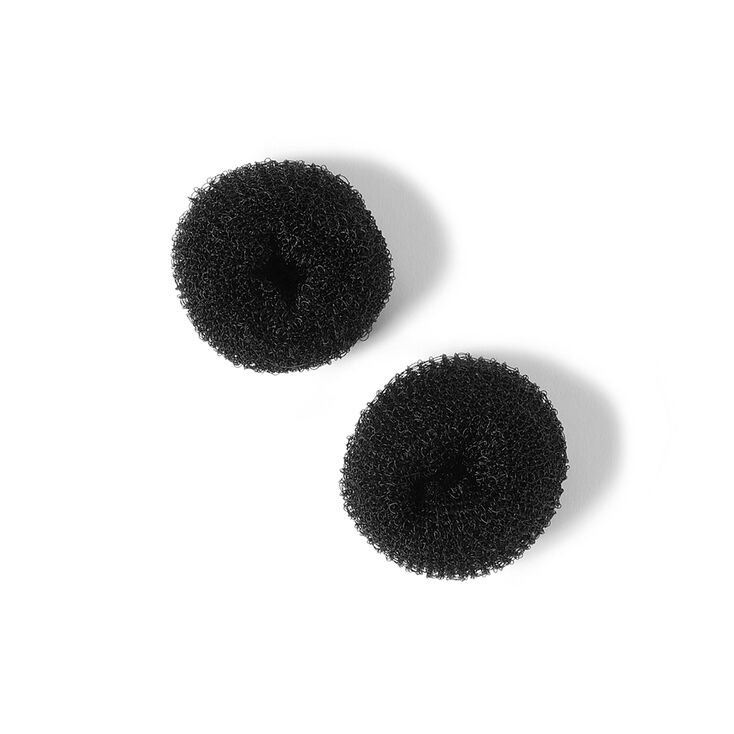 Mini Black Hair Donuts &#40;Set of 2&#41;,