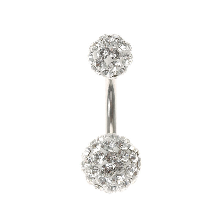 Zorgvuldig lezen gen Staat Silver Swarovski Crystal Belly Ring | Claire's