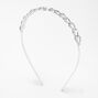 Silver Embellished Chain Headband,