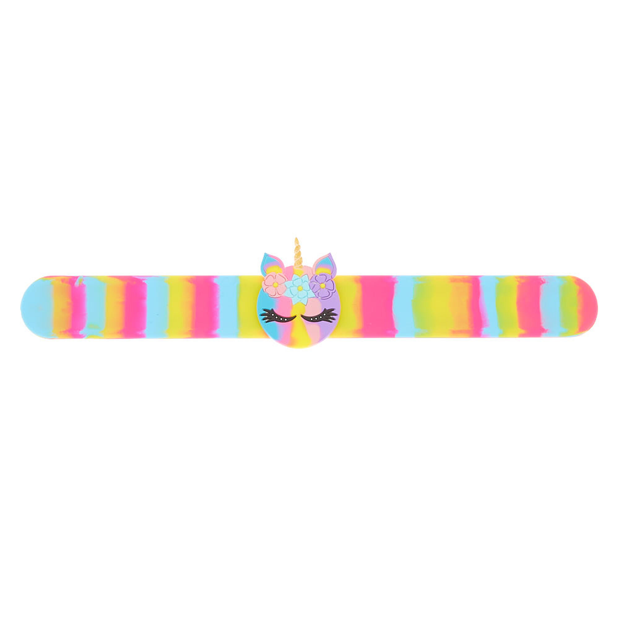 View Claires Unicorn Slap Bracelet Rainbow information