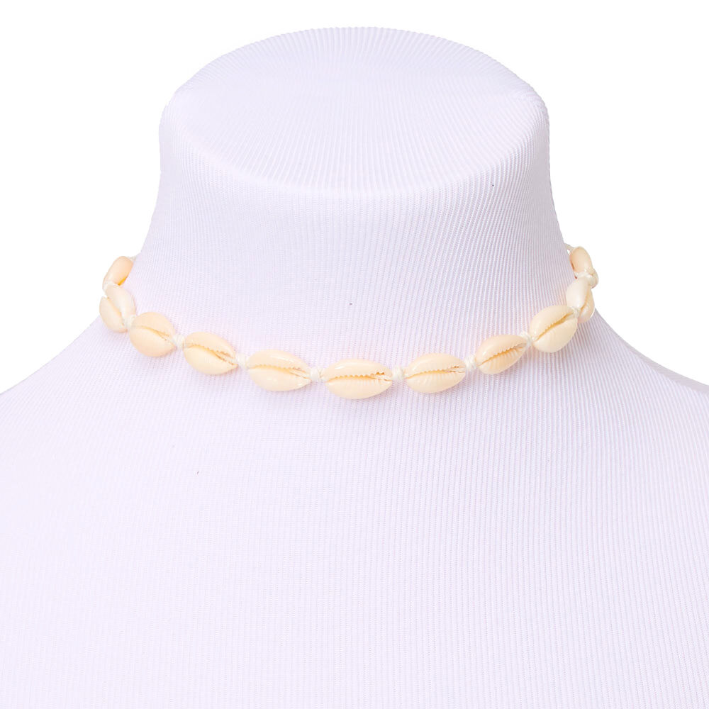 Cowrie Necklace Vsco Girl White Shell Choker Vazvanonline Ir