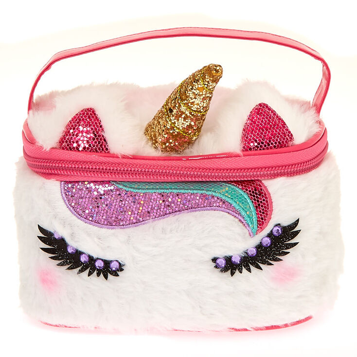 Trousse de maquillage blanche Miss Glitter la licorne,