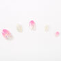 Ombre Glitter Stiletto Press On Faux Nail Set - Pink, 24 Pack,