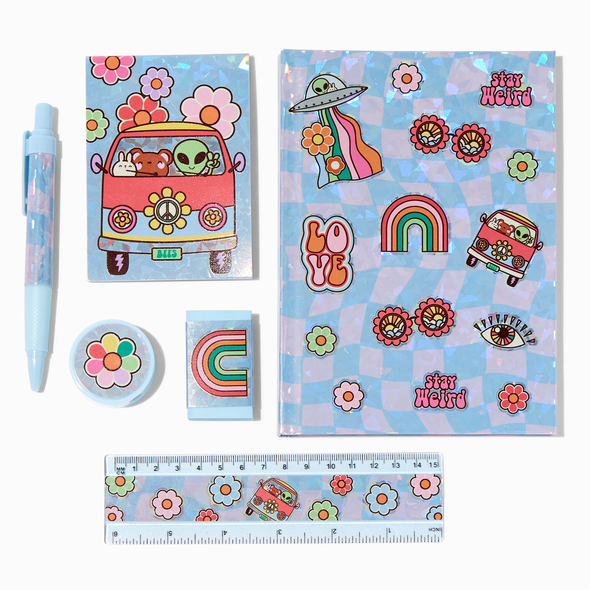 View Claires Alien Retro Stationery Set information