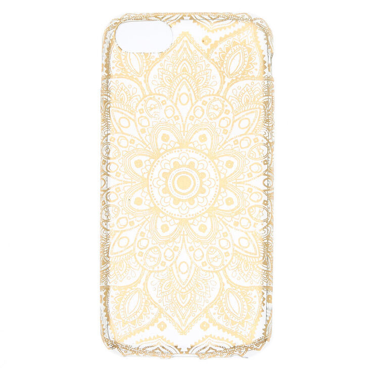Claire's Coque de portable motif mandala couleur doré métallisé - Compatible avec iPhone 6/7/8