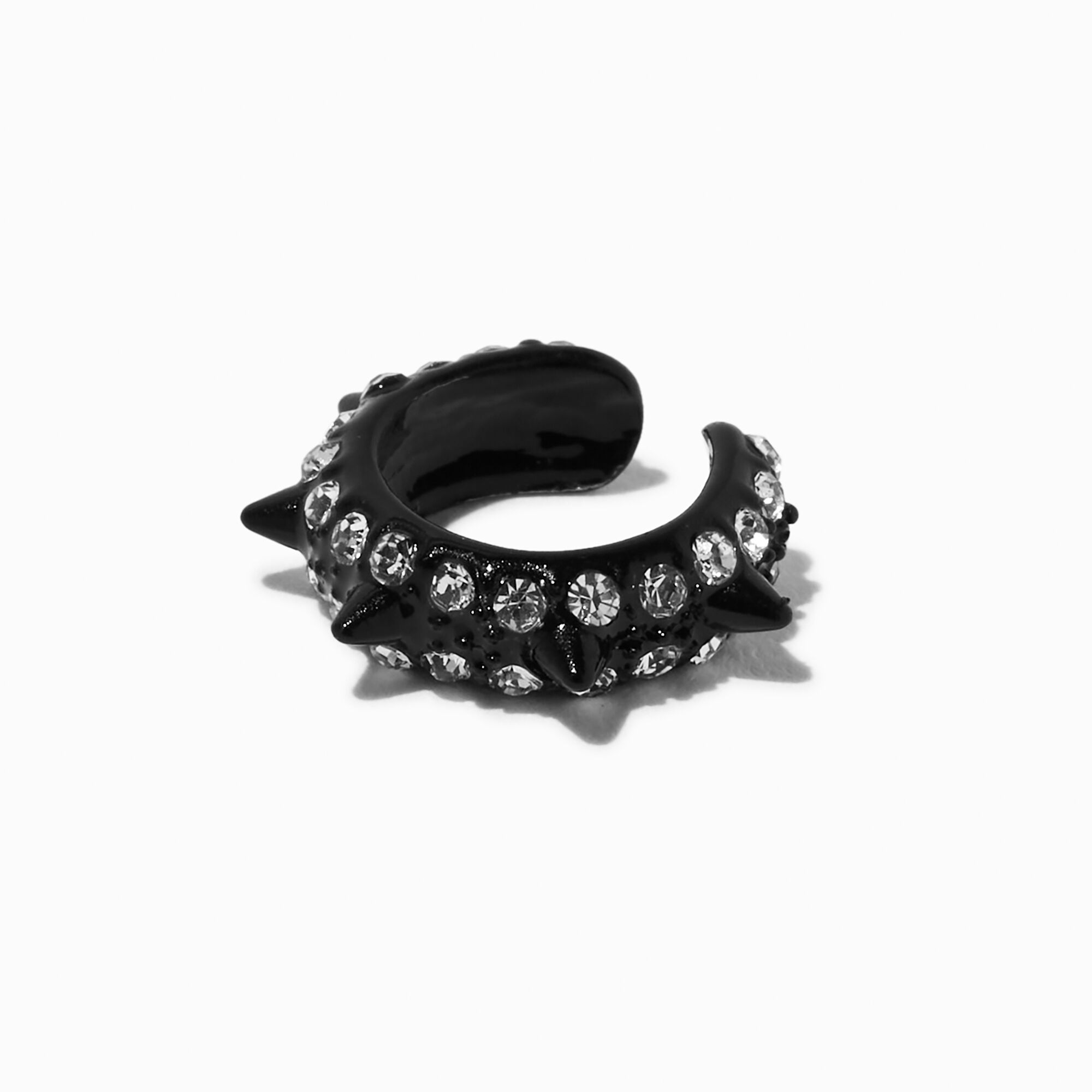 View Claires Spike Crystal Ear Cuff Black information