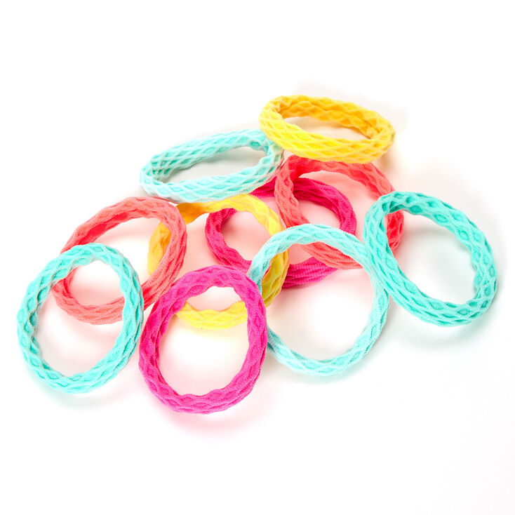 Claire&#39;s Club Neon Honeycomb Hair Bobbles - 10 Pack,