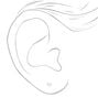 Clous d&#39;oreilles perles d&#39;imitation couleur argent&eacute;e - Blanc, 3&nbsp;mm,