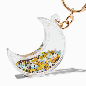 Moon Water-Filled Glitter Keychain,