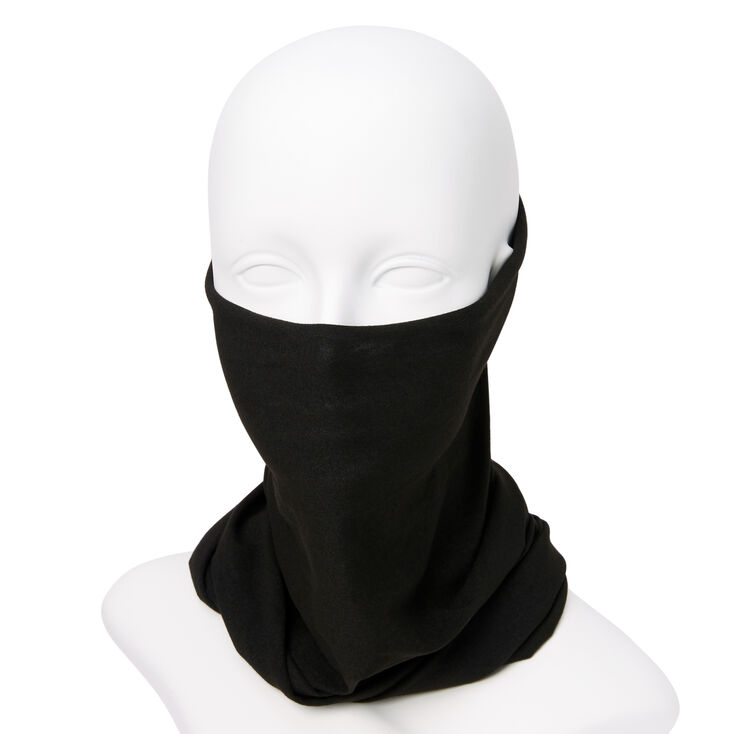 Solid Knit Headwrap/Gaiter - Black,