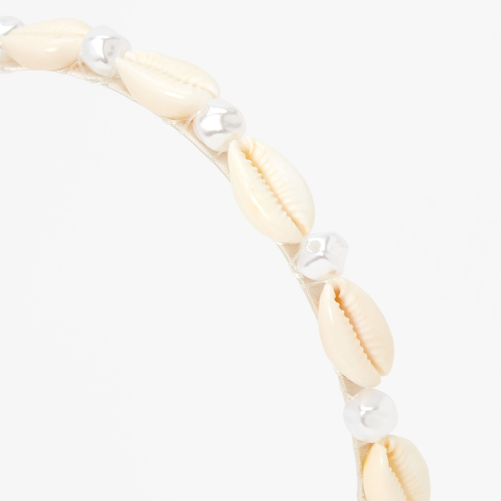 Cowrie Shell & Pearl Headband,