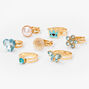 Claire&#39;s Club Ring Set - Mint, 7 Pack,