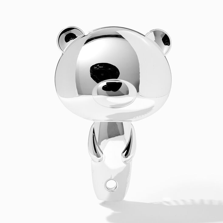 Silver Chrome Bear Hair Brush ,