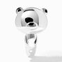 Silver Chrome Bear Hair Brush ,