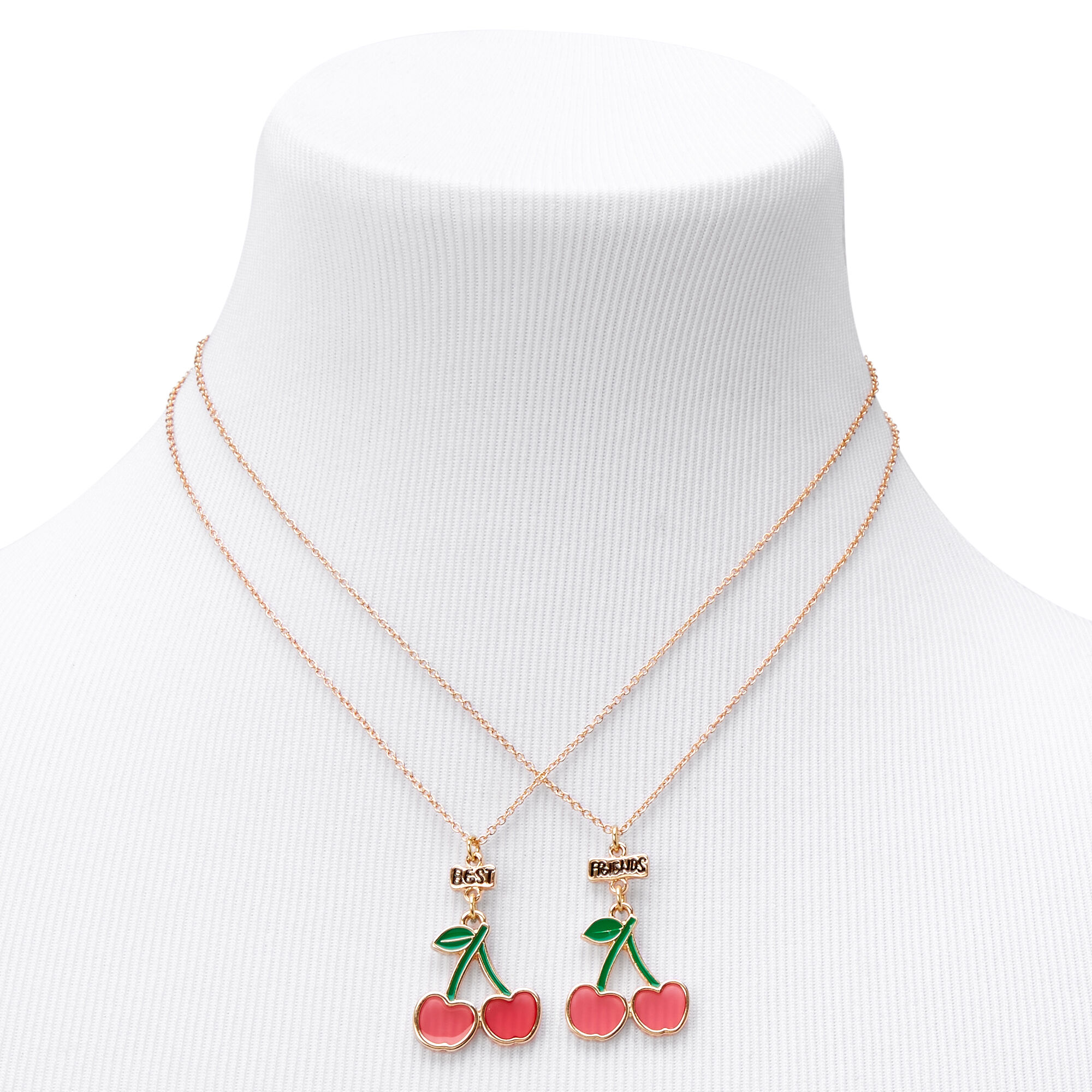 Best Friends Cherry Pendant Necklaces - 2 Pack,