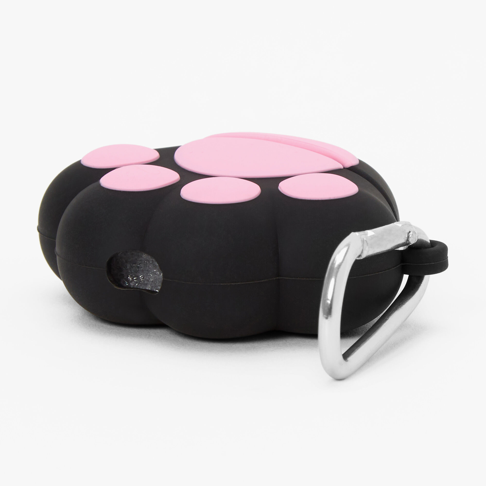Pink & Black Paw Print Silicone Earbud Case Cover - Compatible With Apple AirPods®,