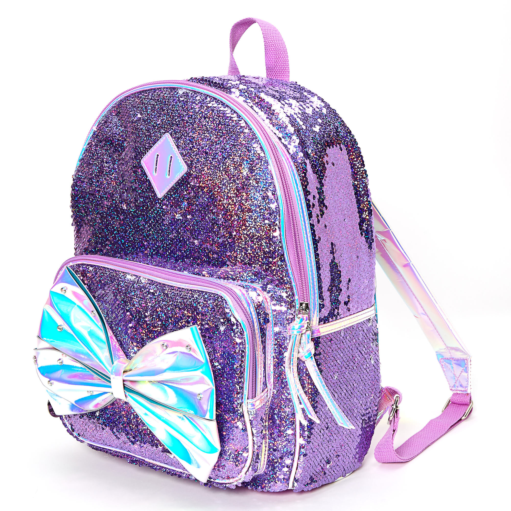 Jojo Siwa Reversible Sequins Medium Backpack Purple Claire S Us