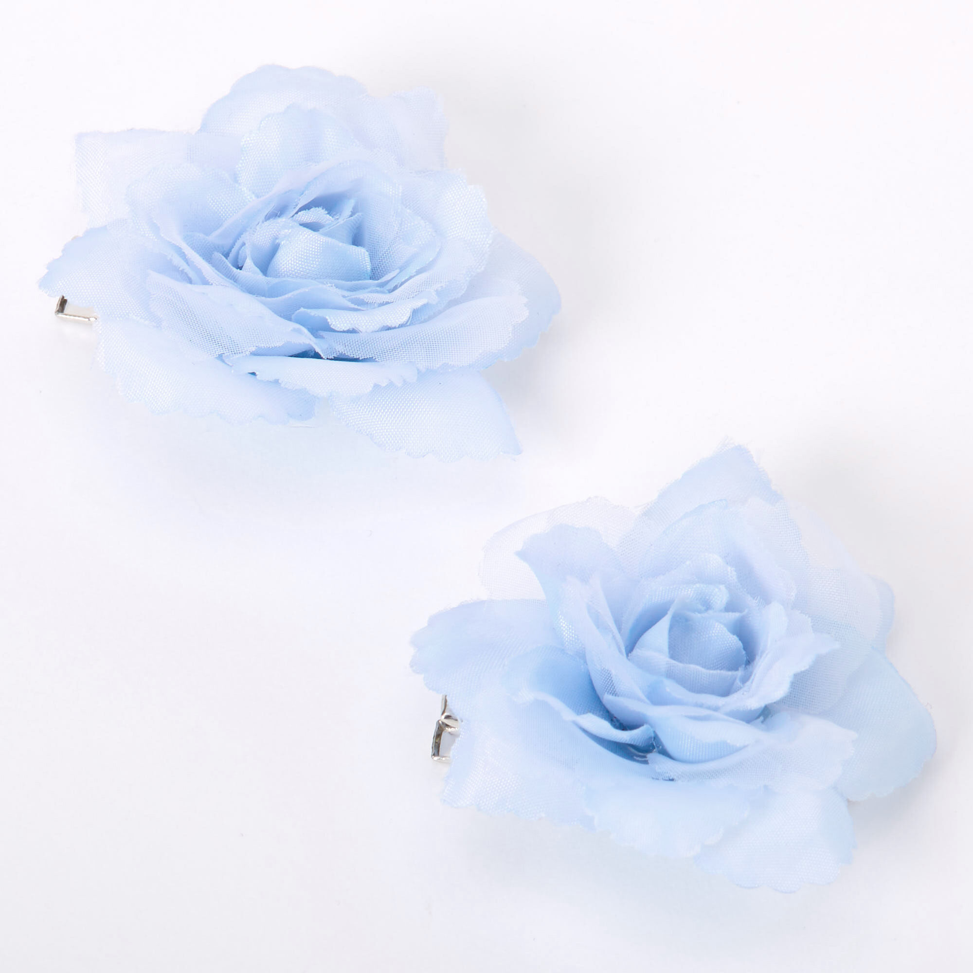 Mini Rose Hair Clips - Dusty Blue, 2 Pack | Claire's