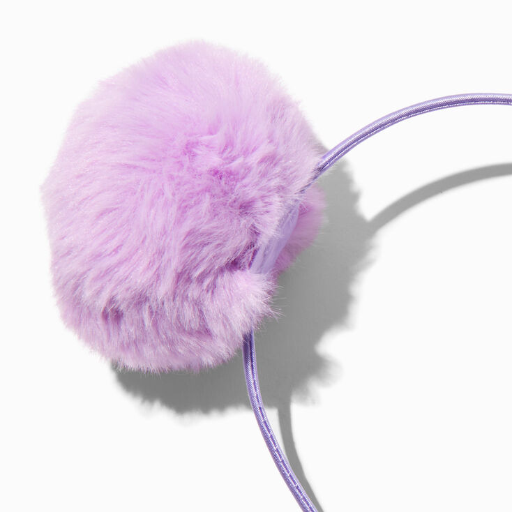 Purple Pom Pom Ears Headband