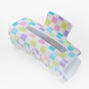 Pastel Check Small Rectangle Hair Claw,