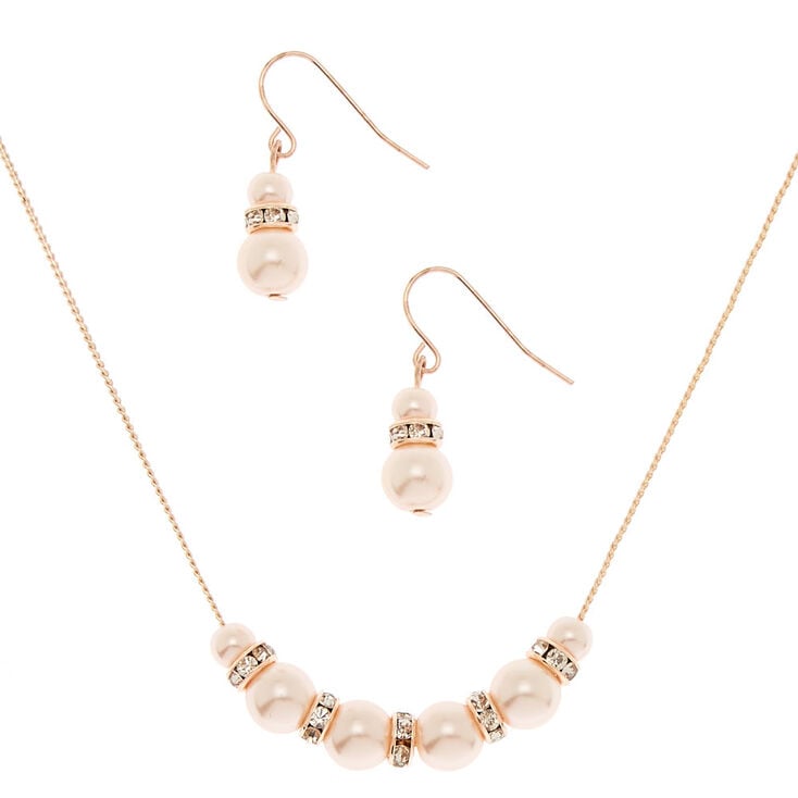 Rose Gold Pearl Classic Jewellery Set - 2 Pack,