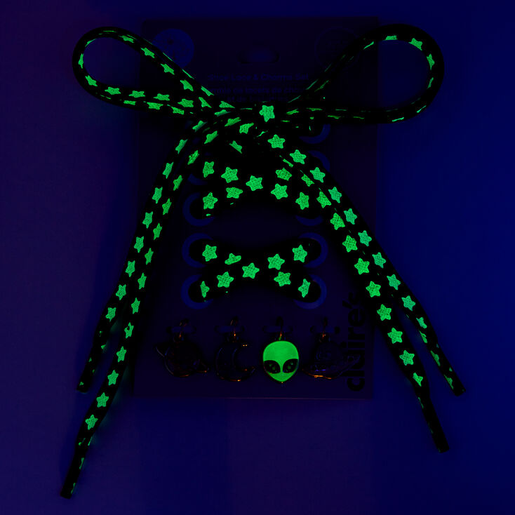 Glow in the Dark Shoelaces with Charms - 5 Pack,