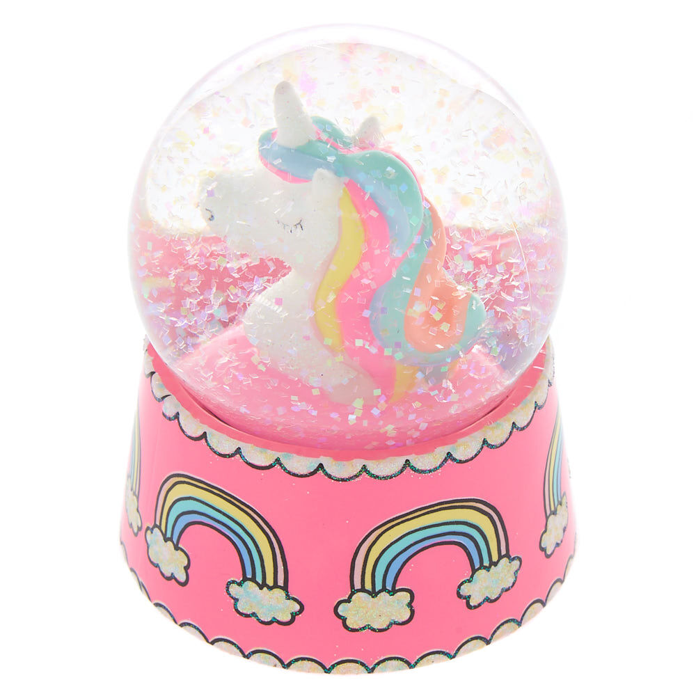 Miss Glitter the Unicorn Rainbow Snow Globe,