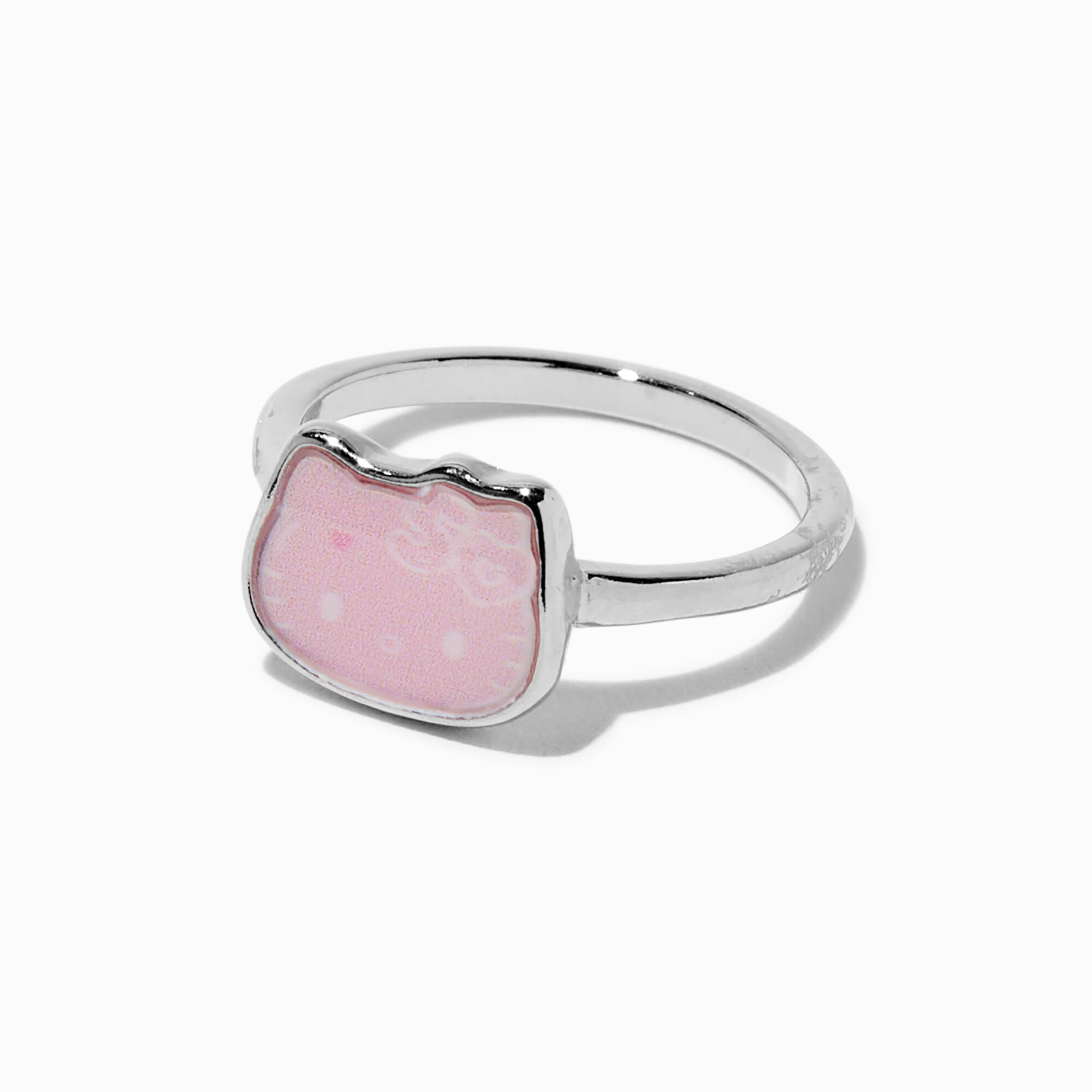 Hello Kitty Simple Silver Ring SV925 Cubic Zirconia in BOX