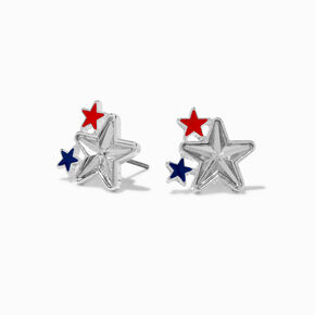 Stars &amp; Stripes Starburst Stud Earrings,