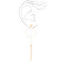Gold 5&quot; Pendulum Drop Earrings,