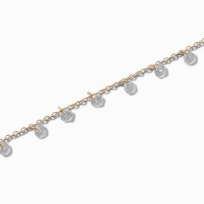 Gold Cubic Zirconia Confetti Chain Bracelet,