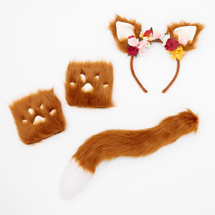 Claire's Déguisement de renard floral - Ocre, lot de 3