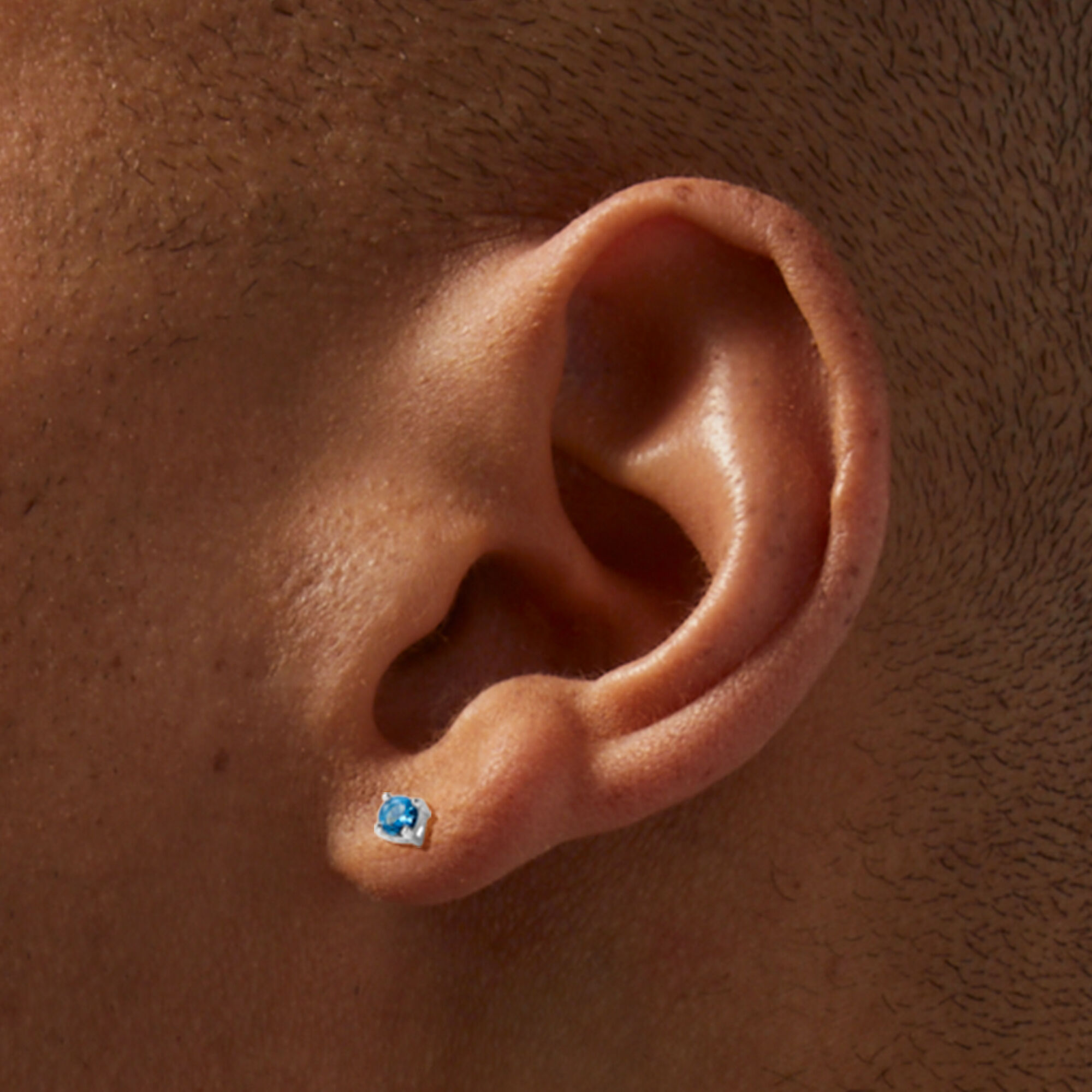 C LUXE by Claire's Sterling Silver Cubic Zirconia Blues Stud Earrings - 3 Pack,