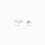 Silver 4MM Button Stud Earrings,