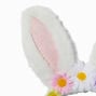 Serre-t&ecirc;te oreilles de lapin en peluche halo floral printemps,