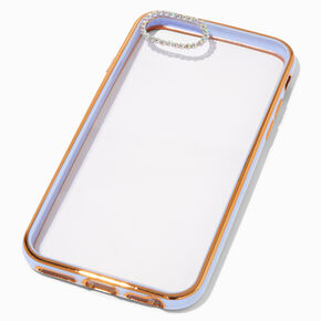 Coque de portable transparente/lavande d&eacute;cor&eacute;e - Compatible avec iPhone&reg;&nbsp;6/7/8/SE,