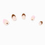 Brown &amp; Pink French Tip Stiletto Press On Vegan Faux Nail Set - 24 Pack,