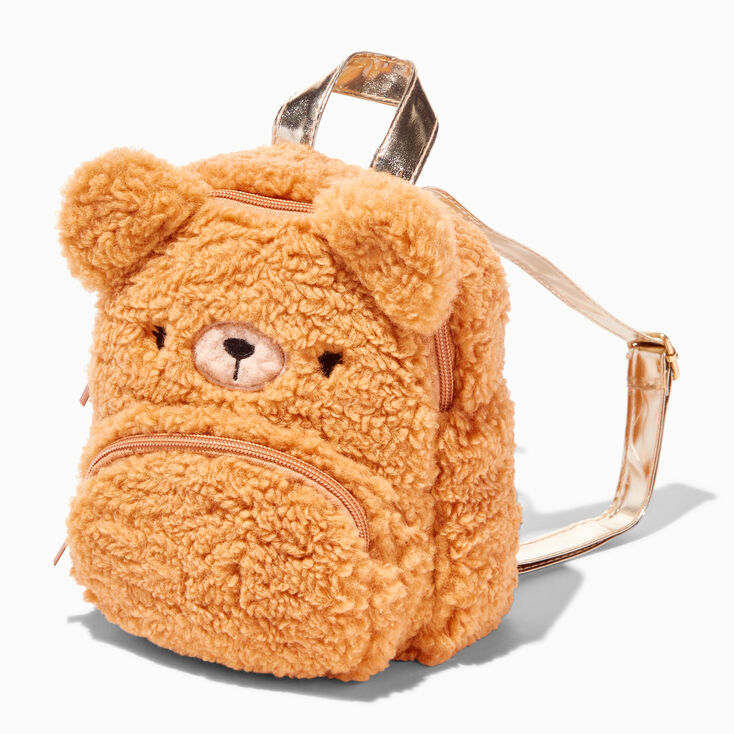 Claire&#39;s Club Sherpa Bear Backpack,