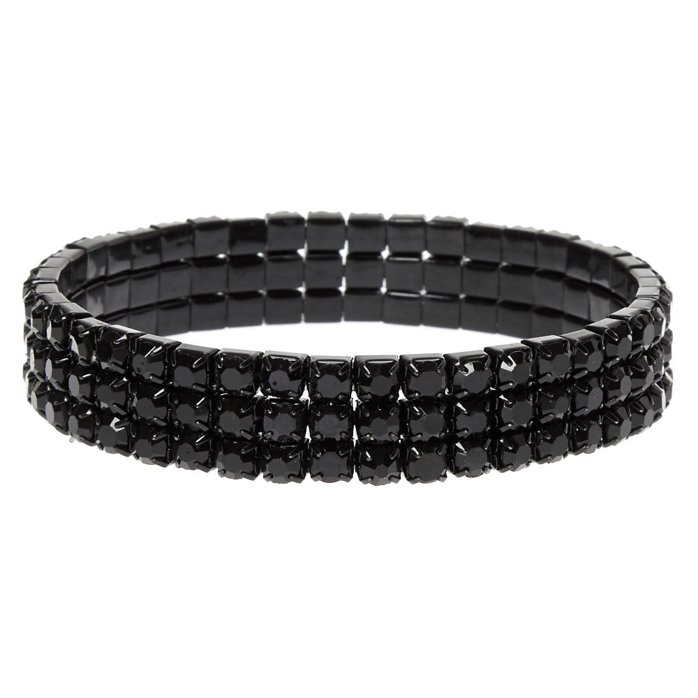 Black shop rhinestone bracelet