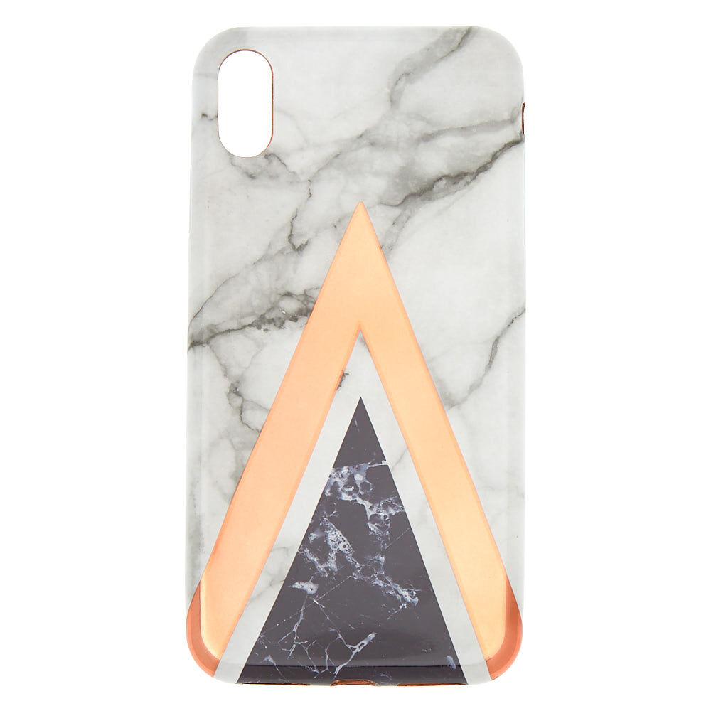 Pink Geometric Marble Phone Case - Fits iPhone XS Max,