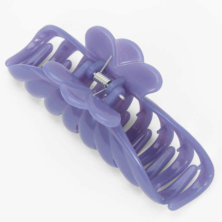Medium Flower Hair Claw - Blue,