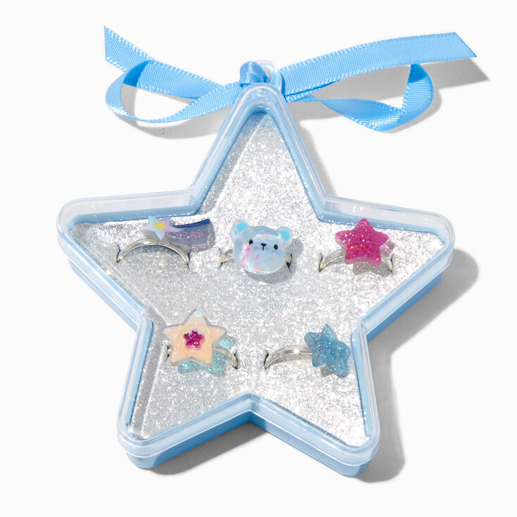 Claire&#39;s Club Starry Box Rings - 5 Pack,