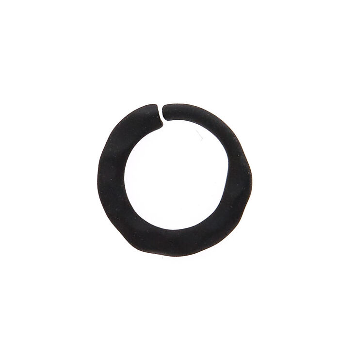 Matte Cartilage Hoop Earring - Black,