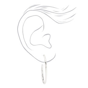 Silver-tone Graduated Mixed Earrings Set - 20 Pack,