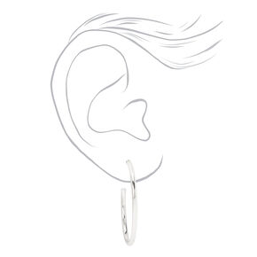 Silver Graduated Mixed Earrings Set - 20 Pack,