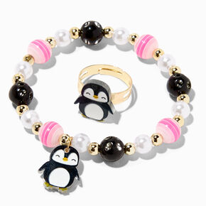 Claire&#39;s Club Penguin Gold Jewelry Set - 3 Pack,