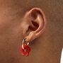 Cr&eacute;oles 30&nbsp;mm fleur &eacute;paisse orange couleur dor&eacute;e,